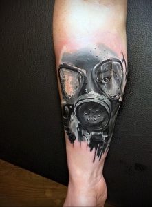 тату противогаз 15.01.2020 №319 -gas mask tattoo- tattoo-photo.ru