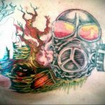 тату противогаз 15.01.2020 №320 -gas mask tattoo- tattoo-photo.ru