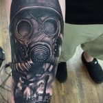 тату противогаз 15.01.2020 №322 -gas mask tattoo- tattoo-photo.ru