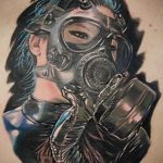 тату противогаз эскиз 15.01.2020 №001 -tattoo gas mask sketches- tattoo-photo.ru