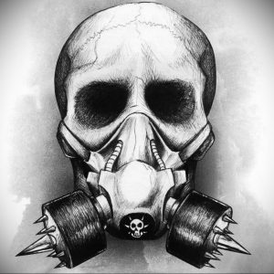тату противогаз эскиз 15.01.2020 №007 -tattoo gas mask sketches- tattoo-photo.ru