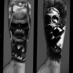 тату противогаз эскиз 15.01.2020 №011 -tattoo gas mask sketches- tattoo-photo.ru