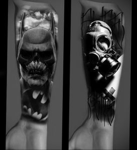 тату противогаз эскиз 15.01.2020 №011 -tattoo gas mask sketches- tattoo-photo.ru