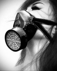 тату противогаз эскиз 15.01.2020 №014 -tattoo gas mask sketches- tattoo-photo.ru