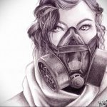 тату противогаз эскиз 15.01.2020 №016 -tattoo gas mask sketches- tattoo-photo.ru