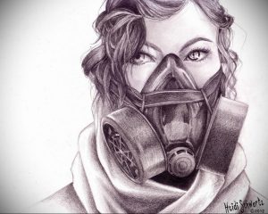 тату противогаз эскиз 15.01.2020 №016 -tattoo gas mask sketches- tattoo-photo.ru