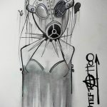 тату противогаз эскиз 15.01.2020 №018 -tattoo gas mask sketches- tattoo-photo.ru