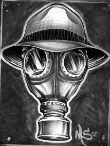 тату противогаз эскиз 15.01.2020 №024 -tattoo gas mask sketches- tattoo-photo.ru