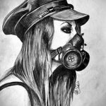 тату противогаз эскиз 15.01.2020 №033 -tattoo gas mask sketches- tattoo-photo.ru