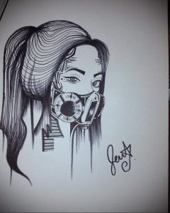 тату противогаз эскиз 15.01.2020 №034 -tattoo gas mask sketches- tattoo-photo.ru