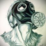 тату противогаз эскиз 15.01.2020 №037 -tattoo gas mask sketches- tattoo-photo.ru