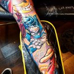 тату рукав аниме 18.01.2020 №023 -anime sleeve tattoo- tattoo-photo.ru