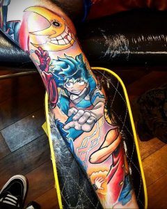 тату рукав аниме 18.01.2020 №023 -anime sleeve tattoo- tattoo-photo.ru