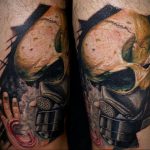 тату череп в противогазе 15.01.2020 №005 -skull tattoo in gas mask- tattoo-photo.ru