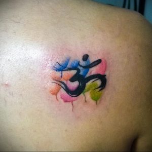 фото пример символ тату ОМ 08.02.2020 №033 -tattoo om- tattoo-photo.ru