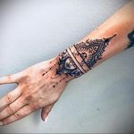 фото тату мандала браслетом 04.02.2020 №004 -mandala tattoo- tattoo-photo.ru