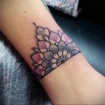фото тату мандала браслетом 04.02.2020 №041 -mandala tattoo- tattoo-photo.ru