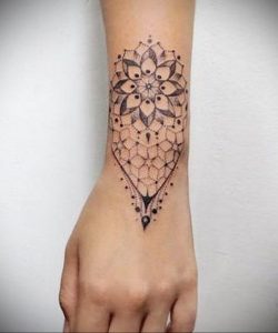 фото тату мандала браслетом 04.02.2020 №044 -mandala tattoo- tattoo-photo.ru