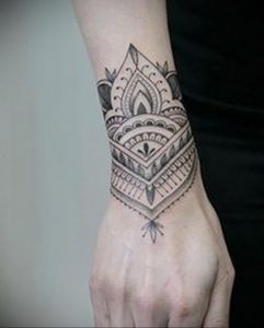 фото тату мандала браслетом 04.02.2020 №047 -mandala tattoo- tattoo-photo.ru