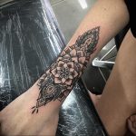 фото тату мандала браслетом 04.02.2020 №072 -mandala tattoo- tattoo-photo.ru