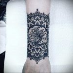 фото тату мандала браслетом 04.02.2020 №095 -mandala tattoo- tattoo-photo.ru