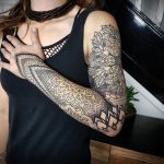 фото тату мандала для девушек 04.02.2020 №007 -mandala tattoo- tattoo-photo.ru