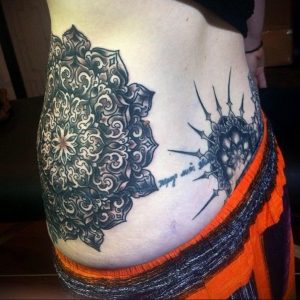 фото тату мандала для девушек 04.02.2020 №092 -mandala tattoo- tattoo-photo.ru