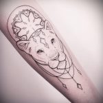 фото тату мандала и лев 04.02.2020 №024 -mandala tattoo- tattoo-photo.ru