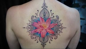 фото тату мандала и цветы 04.02.2020 №025 -mandala tattoo- tattoo-photo.ru