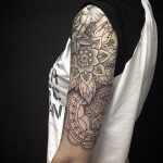 фото тату мандала и цветы 04.02.2020 №026 -mandala tattoo- tattoo-photo.ru