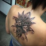 фото тату мандала и цветы 04.02.2020 №033 -mandala tattoo- tattoo-photo.ru