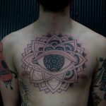 фото тату мандала на груди 04.02.2020 №095 -mandala tattoo- tattoo-photo.ru