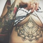 фото тату мандала на груди 04.02.2020 №108 -mandala tattoo- tattoo-photo.ru