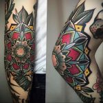 фото тату мандала на локте 04.02.2020 №004 -mandala tattoo- tattoo-photo.ru