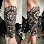 фото тату мандала на локте 04.02.2020 №031 -mandala tattoo- tattoo-photo.ru