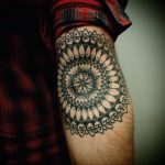 фото тату мандала на локте 04.02.2020 №032 -mandala tattoo- tattoo-photo.ru