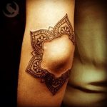 фото тату мандала на локте 04.02.2020 №045 -mandala tattoo- tattoo-photo.ru