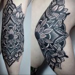 фото тату мандала на локте 04.02.2020 №046 -mandala tattoo- tattoo-photo.ru