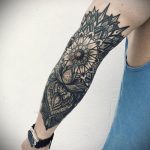 фото тату мандала на локте 04.02.2020 №047 -mandala tattoo- tattoo-photo.ru