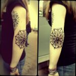 фото тату мандала на локте 04.02.2020 №058 -mandala tattoo- tattoo-photo.ru