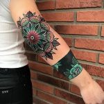 фото тату мандала на локте 04.02.2020 №072 -mandala tattoo- tattoo-photo.ru