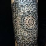 фото тату мандала на локте 04.02.2020 №075 -mandala tattoo- tattoo-photo.ru