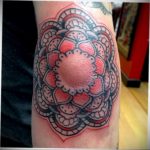 фото тату мандала на локте 04.02.2020 №079 -mandala tattoo- tattoo-photo.ru