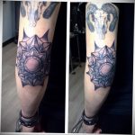 фото тату мандала на локте 04.02.2020 №084 -mandala tattoo- tattoo-photo.ru