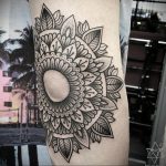 фото тату мандала на локте 04.02.2020 №121 -mandala tattoo- tattoo-photo.ru