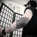фото тату мандала на локте 04.02.2020 №122 -mandala tattoo- tattoo-photo.ru