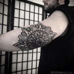 фото тату мандала на локте 04.02.2020 №125 -mandala tattoo- tattoo-photo.ru