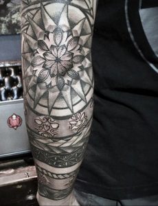 фото тату мандала на локте 04.02.2020 №136 -mandala tattoo- tattoo-photo.ru