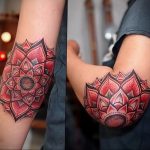 фото тату мандала на локте 04.02.2020 №144 -mandala tattoo- tattoo-photo.ru