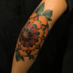 фото тату мандала на локте 04.02.2020 №150 -mandala tattoo- tattoo-photo.ru